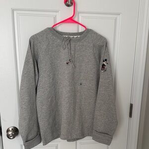 Disney Gray Sweatshirt with Embroidered Trim